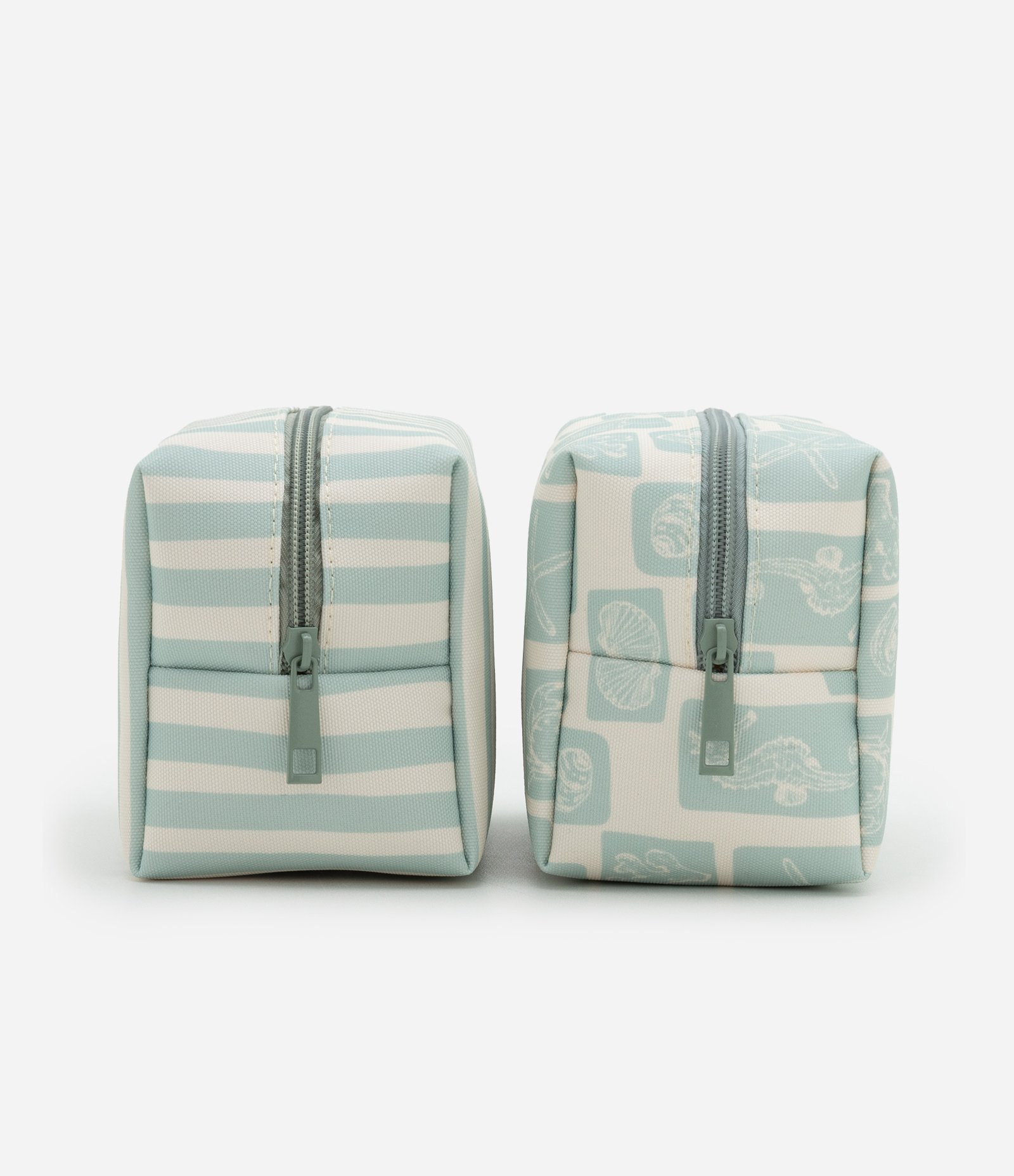 Kit 03 Nécessaires Grande e Retangulares Médias Variadas com Estampa Fundo do Mar Off White 2