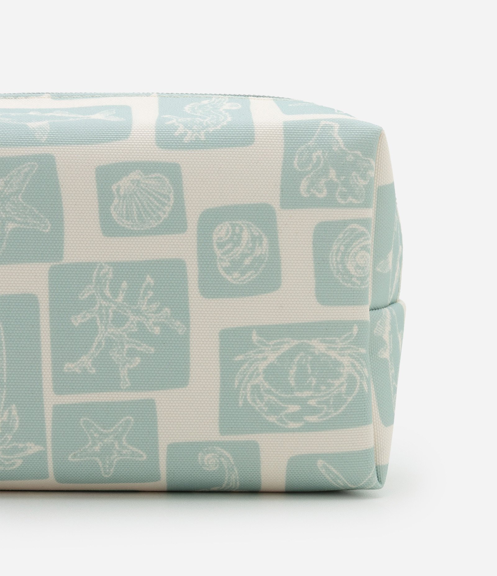 Kit 03 Nécessaires Grande e Retangulares Médias Variadas com Estampa Fundo do Mar Off White 3