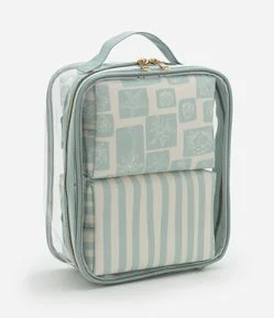 Kit 03 Nécessaires Grande e Retangulares Médias Variadas com Estampa Fundo do Mar