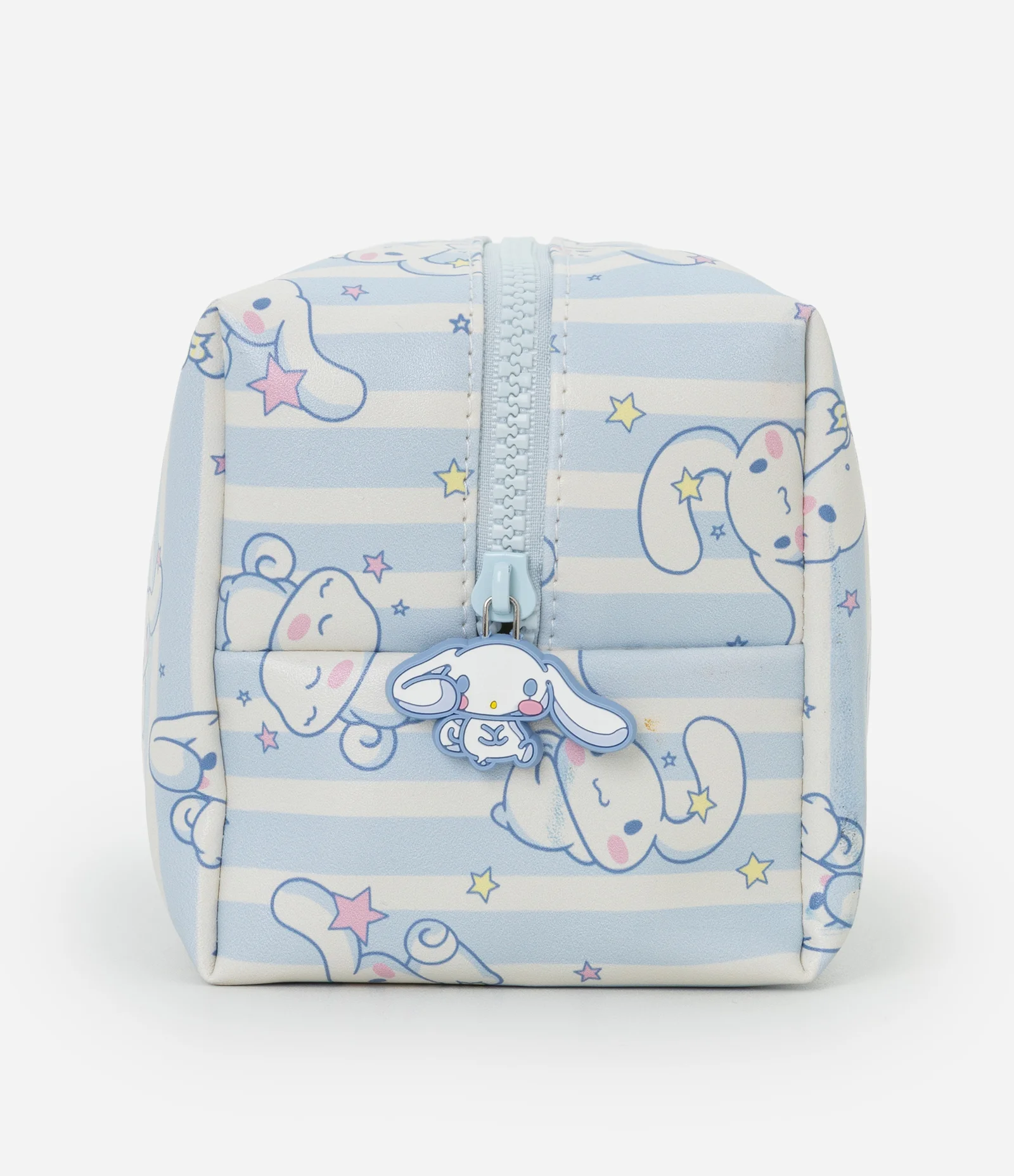 Necessaire Retangular com Listras e Estampa da Cinamon Roll Azul 4