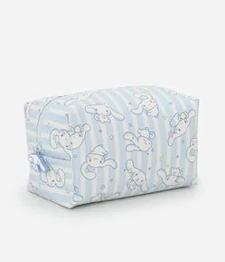 Necessaire Retangular com Listras e Estampa da Cinamon Roll