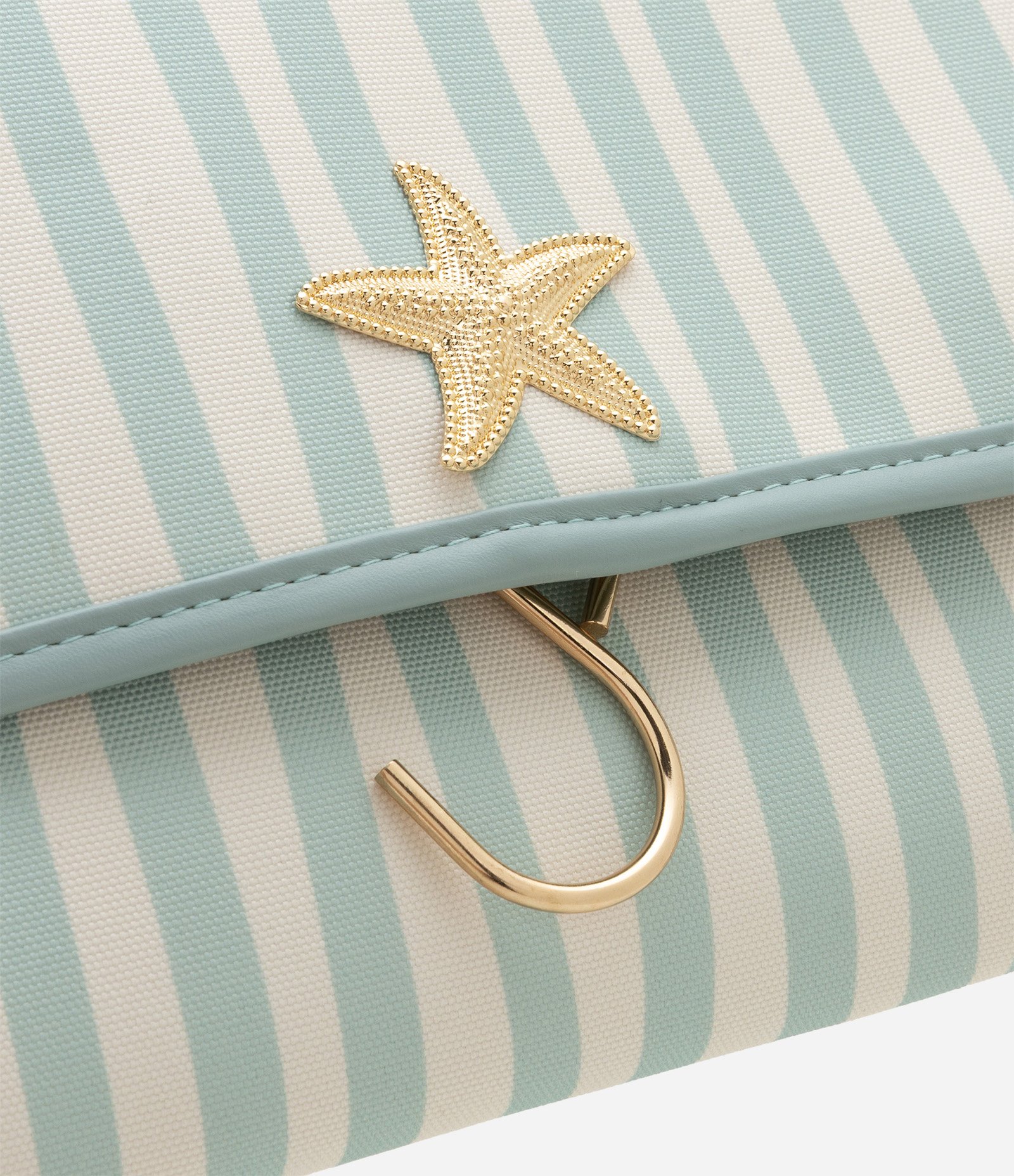 Nécessaire Hotel com Estampa de Listradas e Detalhe de Estrela do Mar Off White 4