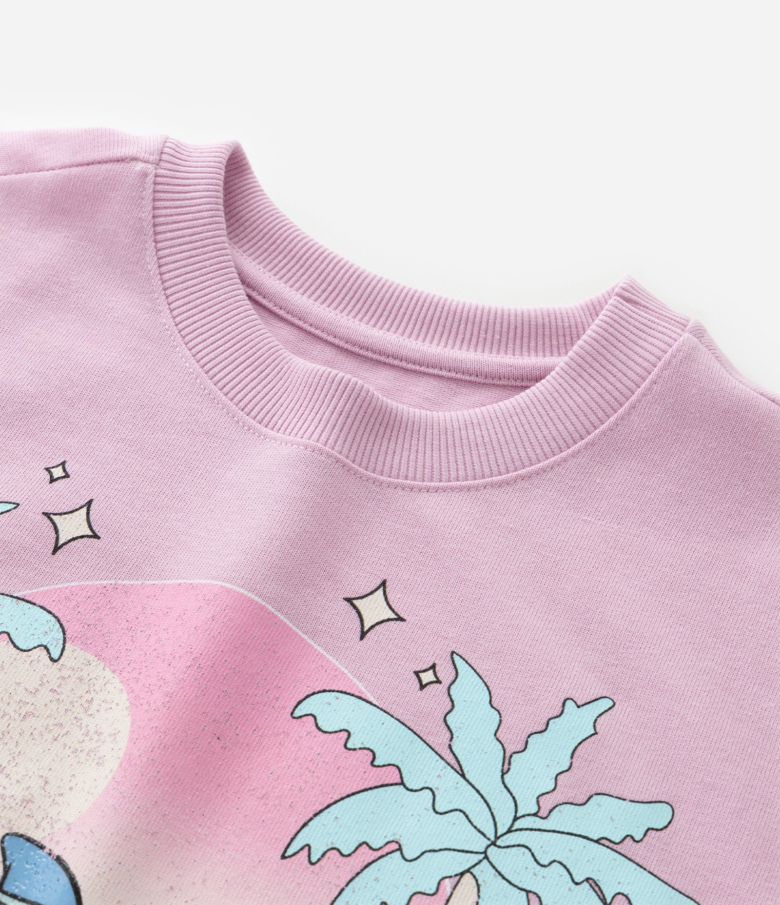 Camiseta Infantil Relaxedcom Estampa do Stitch Hawaii - Tam 5 a 14 Anos Rosa 4