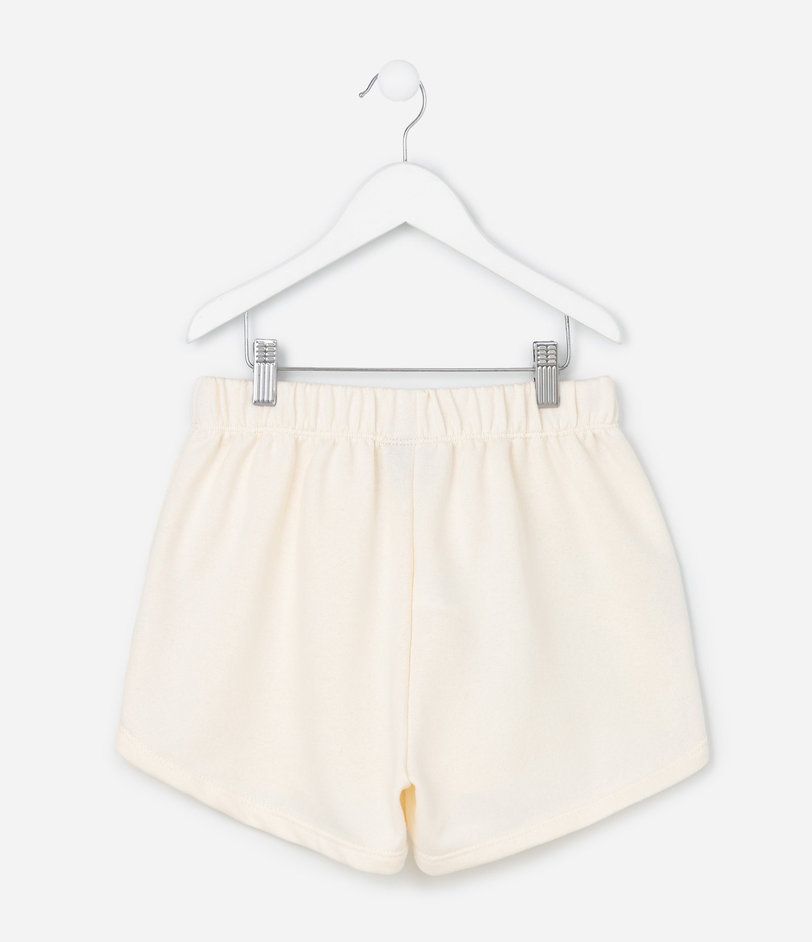 Short Infantil Runner em Moletom com Estampa do Stitch - Tam 5 a 14 Anos Bege 2