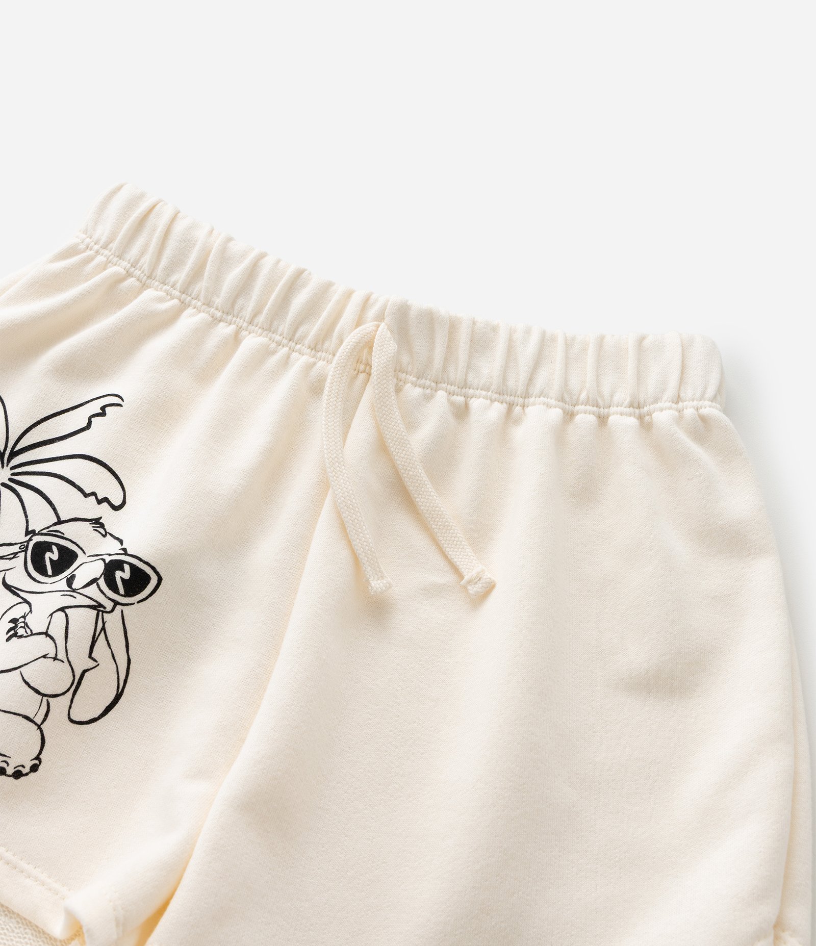 Short Infantil Runner em Moletom com Estampa do Stitch - Tam 5 a 14 Anos Bege 5