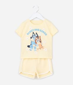 Conjunto Infantil em Algodão com Estampa Bluey - Tam 1 a 6 Anos