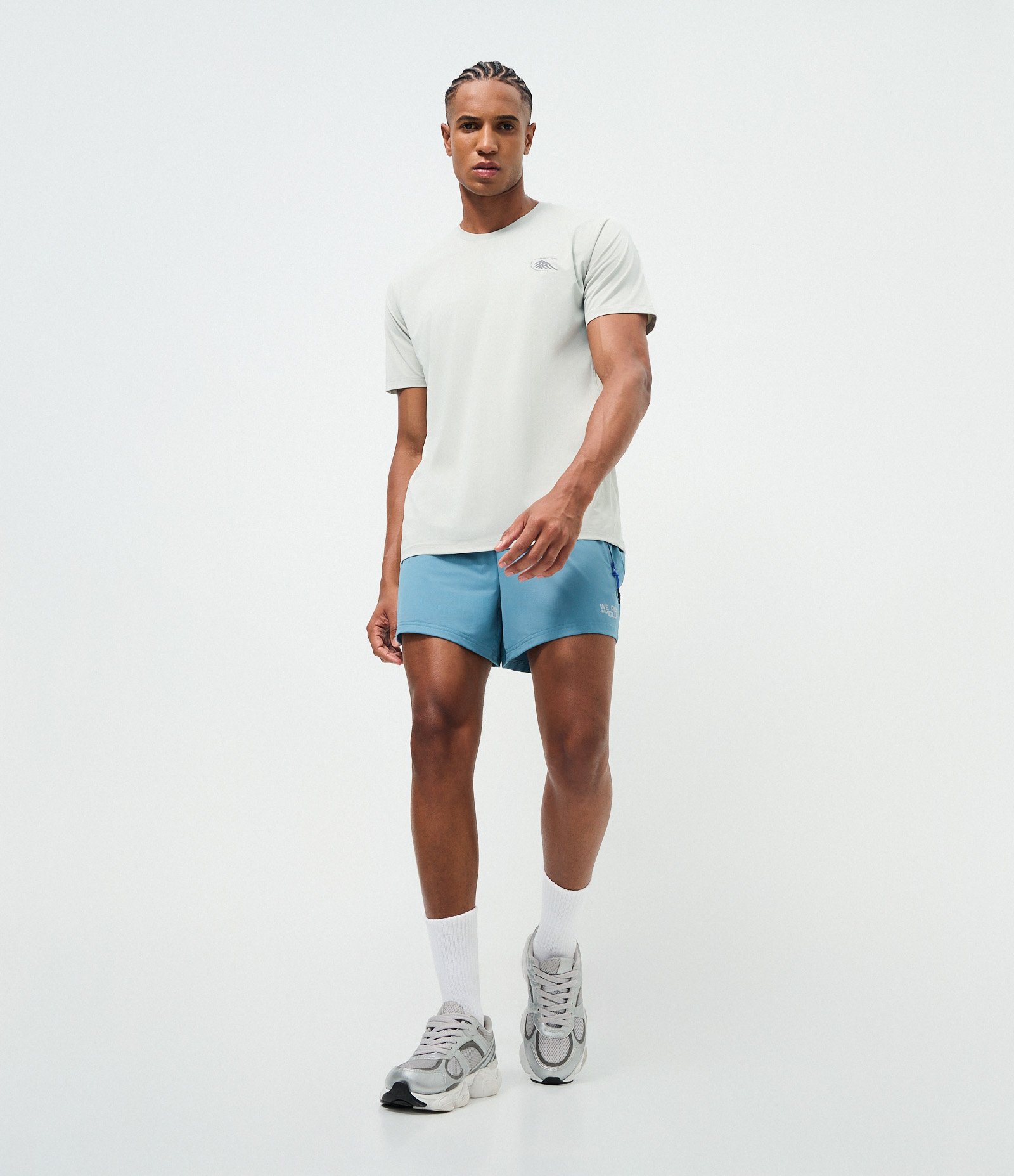 Bermuda Esportiva com Tecnologia Dry e Estampa Localizada Azul 1