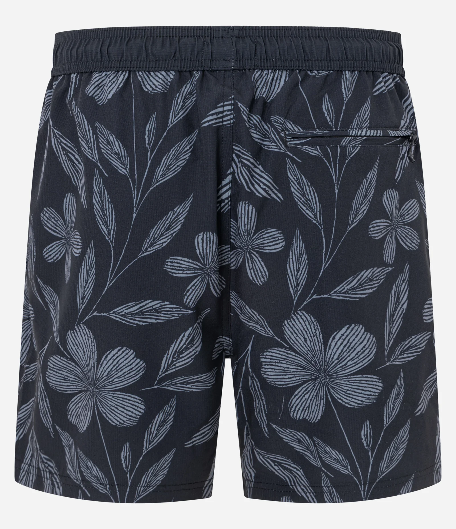 Bermuda de Banho em Microfibra com Estampa Floral Preto 6
