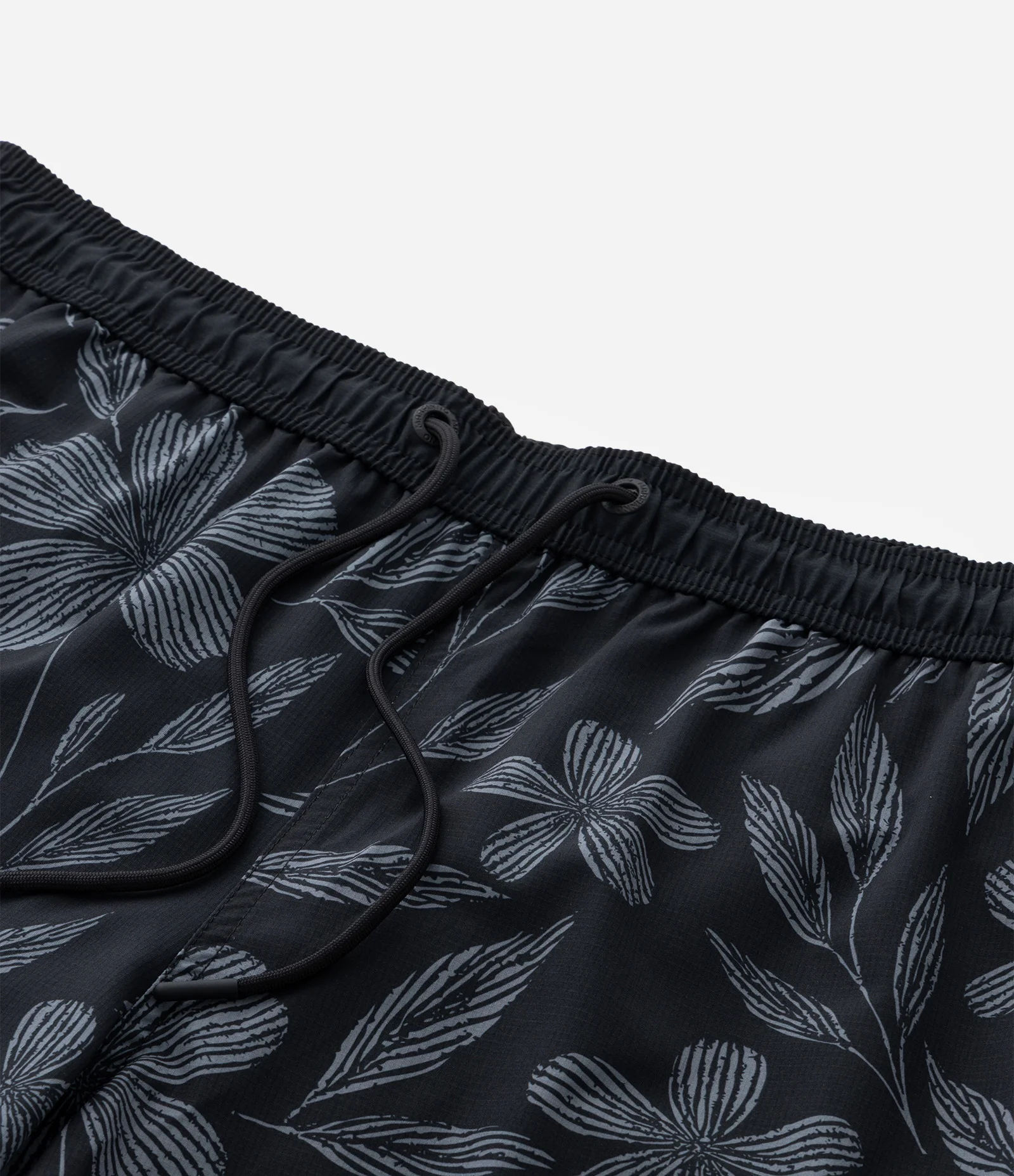 Bermuda de Banho em Microfibra com Estampa Floral Preto 7