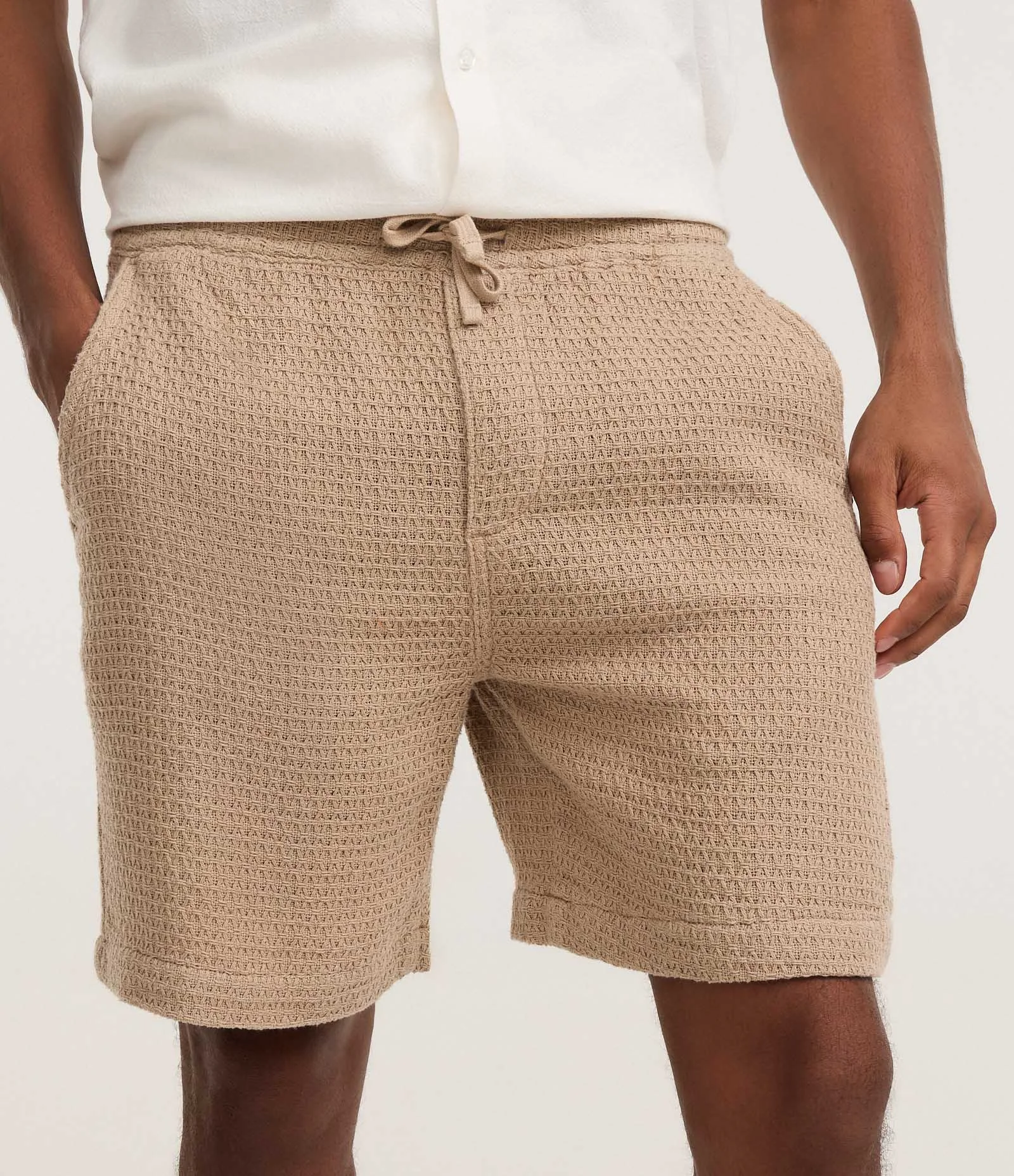 Bermuda Comfort Texturizada em Cotton Bege 2