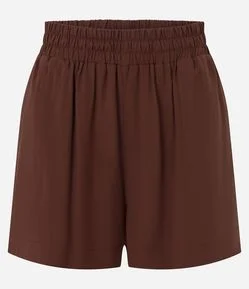 Short Cintura Alta com Lastex no Cós