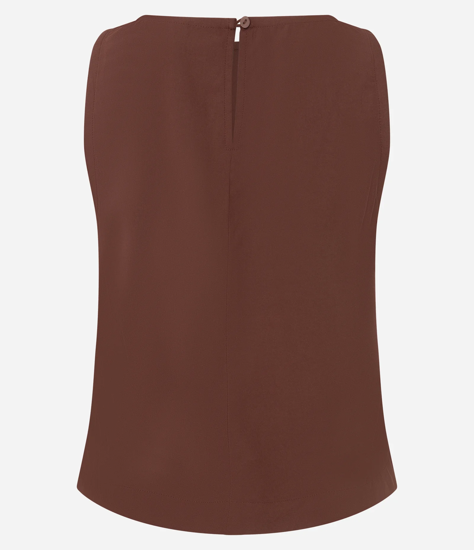 Blusa Regular em Chalis Sem Mangas Marrom 2