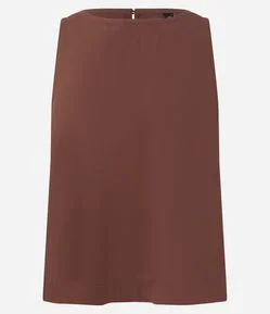 Blusa Regular em Chalis Sem Mangas