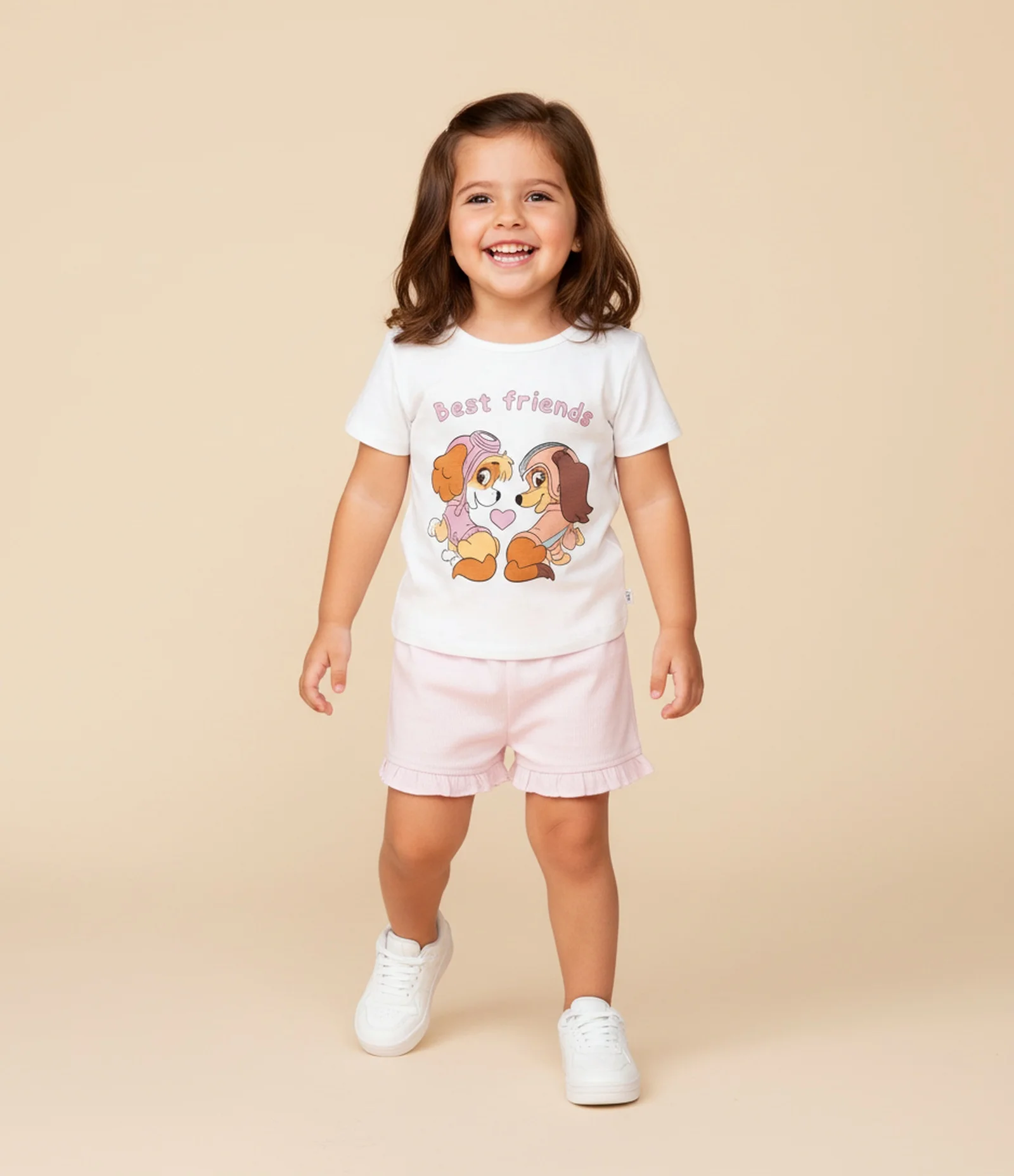 Camiseta Infantil em Algodão com Estampa Sky - Tam 1 a 6 Anos Branco 1