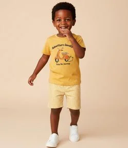 Conjunto Infantil com Estamoa Motocicleta - Tam 1 a 6 Anos