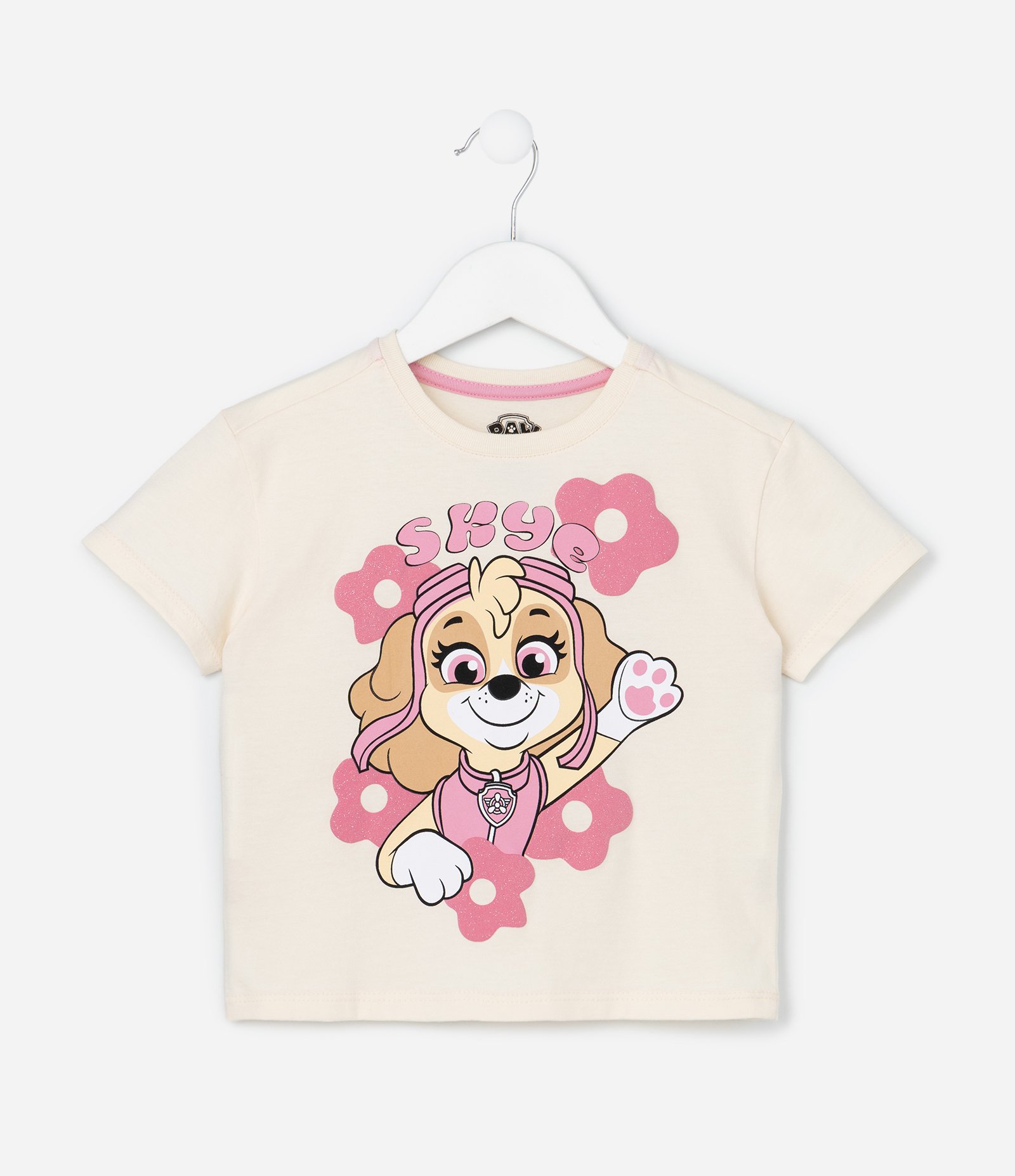 Conjunto Infantil com Estampa Skye Patrulha Canina - Tam 1 a 6 anos Off White/Rosa 2