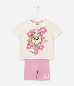 Conjunto Infantil com Estampa Skye Patrulha Canina - Tam 1 a 6 anos
