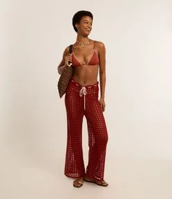 Saída de Praia Calça em Crochê