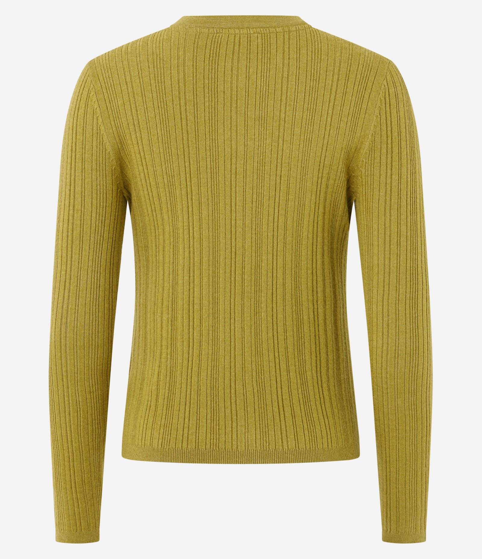 Cardigan Básico Ajustado em Tricô Canelado Verde Oliva 7