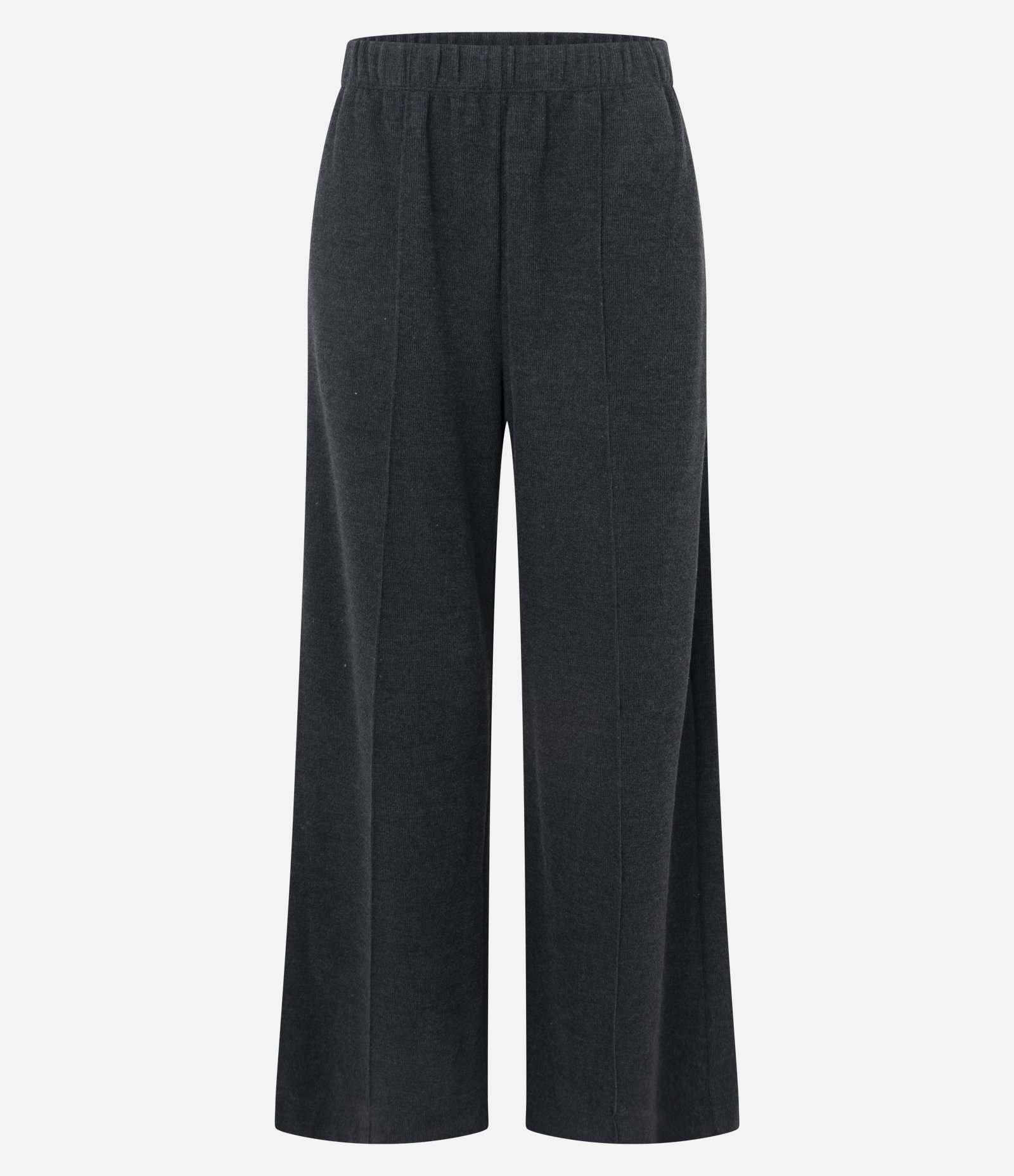 Calça Wide Leg em Moletom Sem Felpa Preto 5