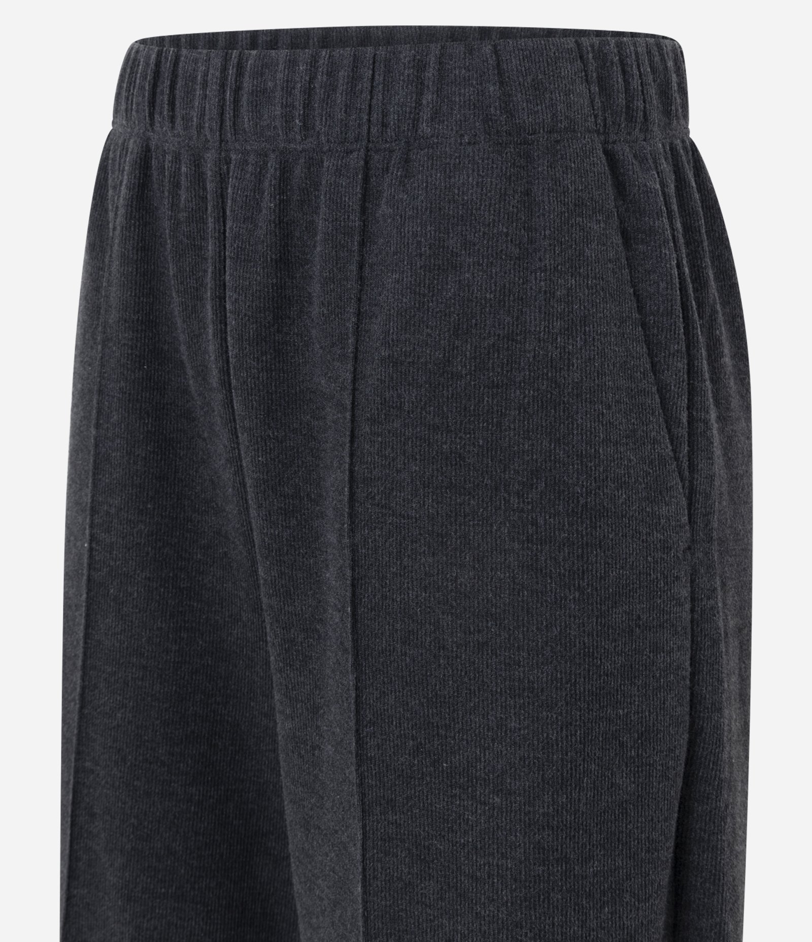 Calça Wide Leg em Moletom Sem Felpa Preto 6