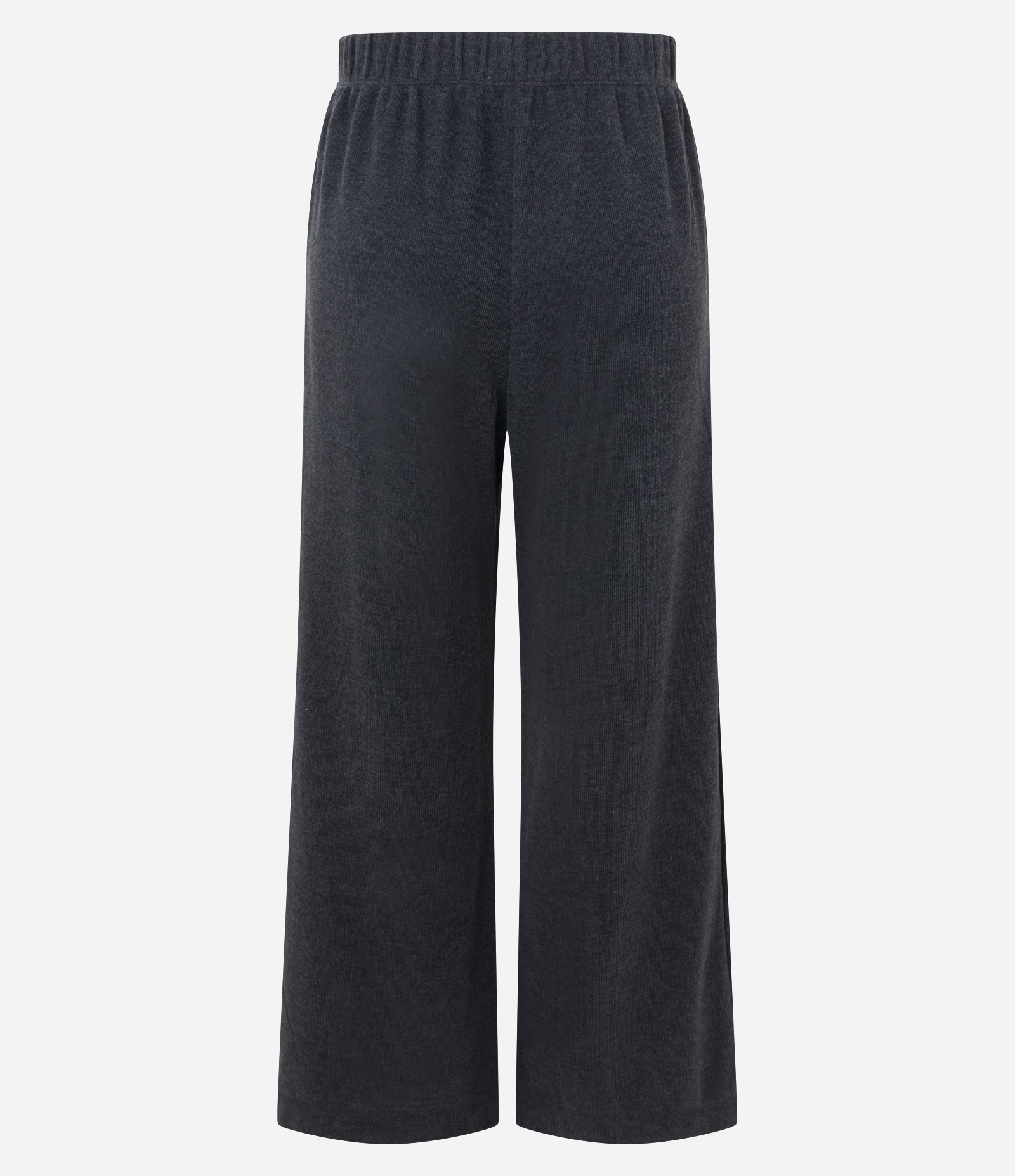 Calça Wide Leg em Moletom Sem Felpa Preto 7