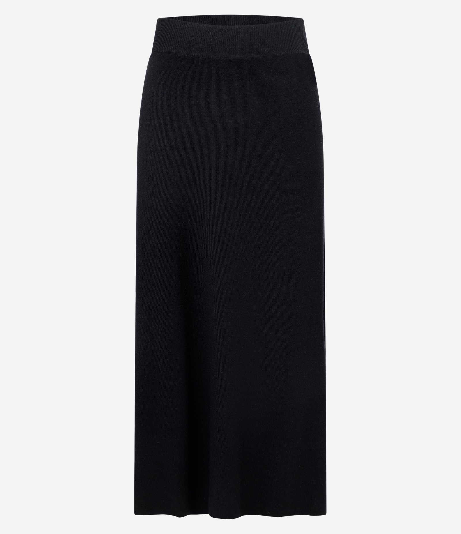 Saia Evasê Midi em Tricô com Caimento Leve Preto 5