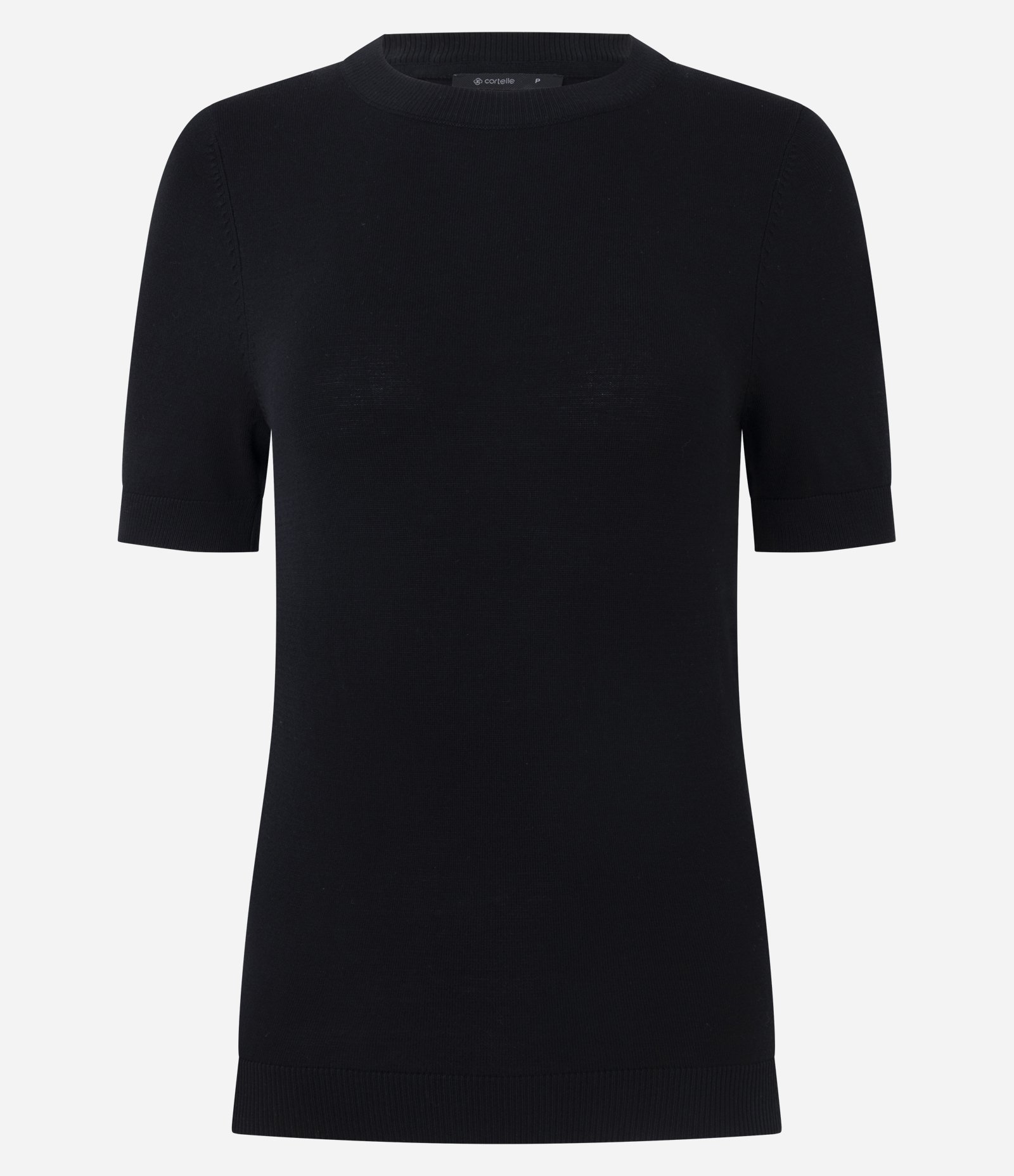 Blusa em Tricô com Manga Curta Preto 4