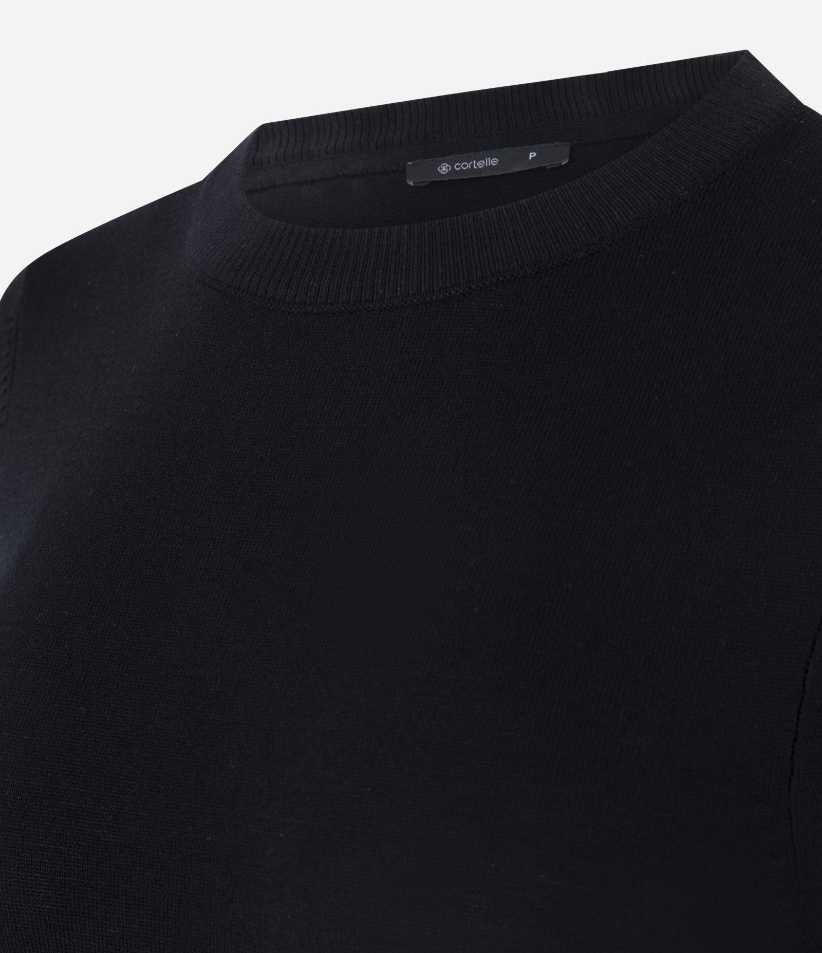 Blusa em Tricô com Manga Curta Preto 5