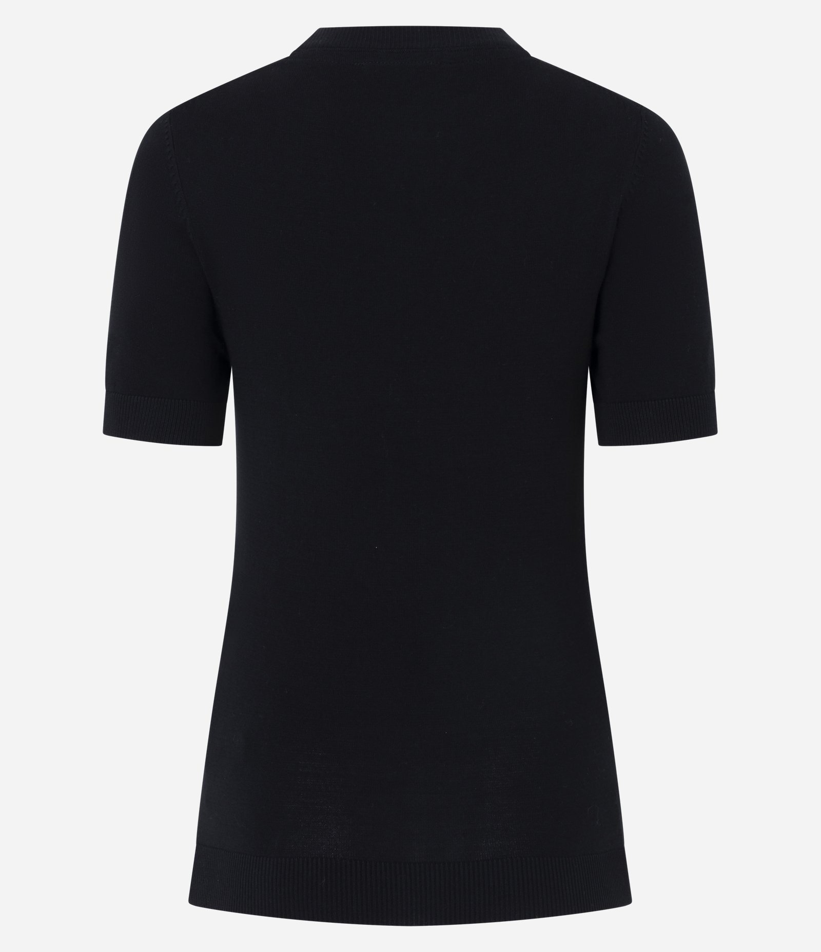 Blusa em Tricô com Manga Curta Preto 6