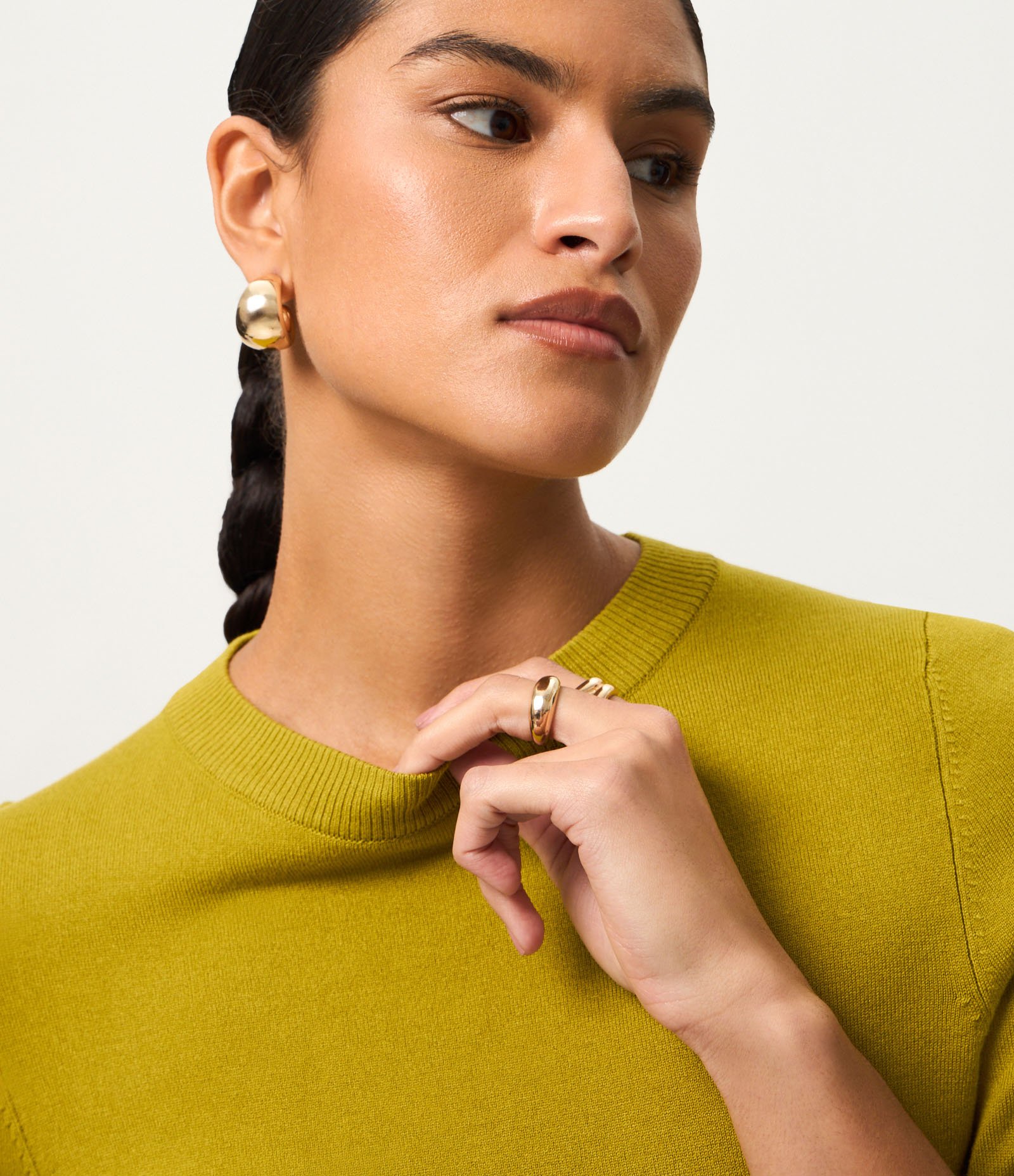 Blusa em Tricô com Manga Curta Verde 3