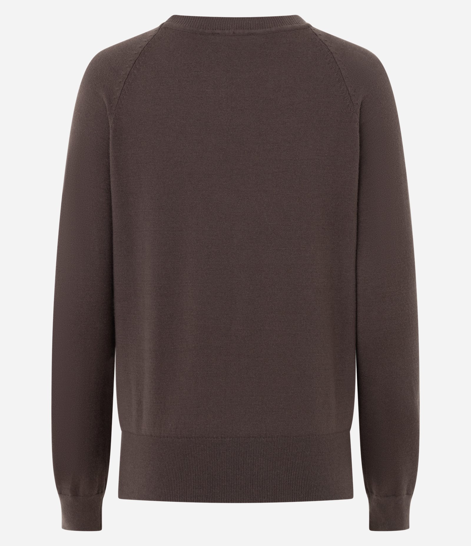 Suéter em Tricô com Gola Redonda Marrom Escuro 7