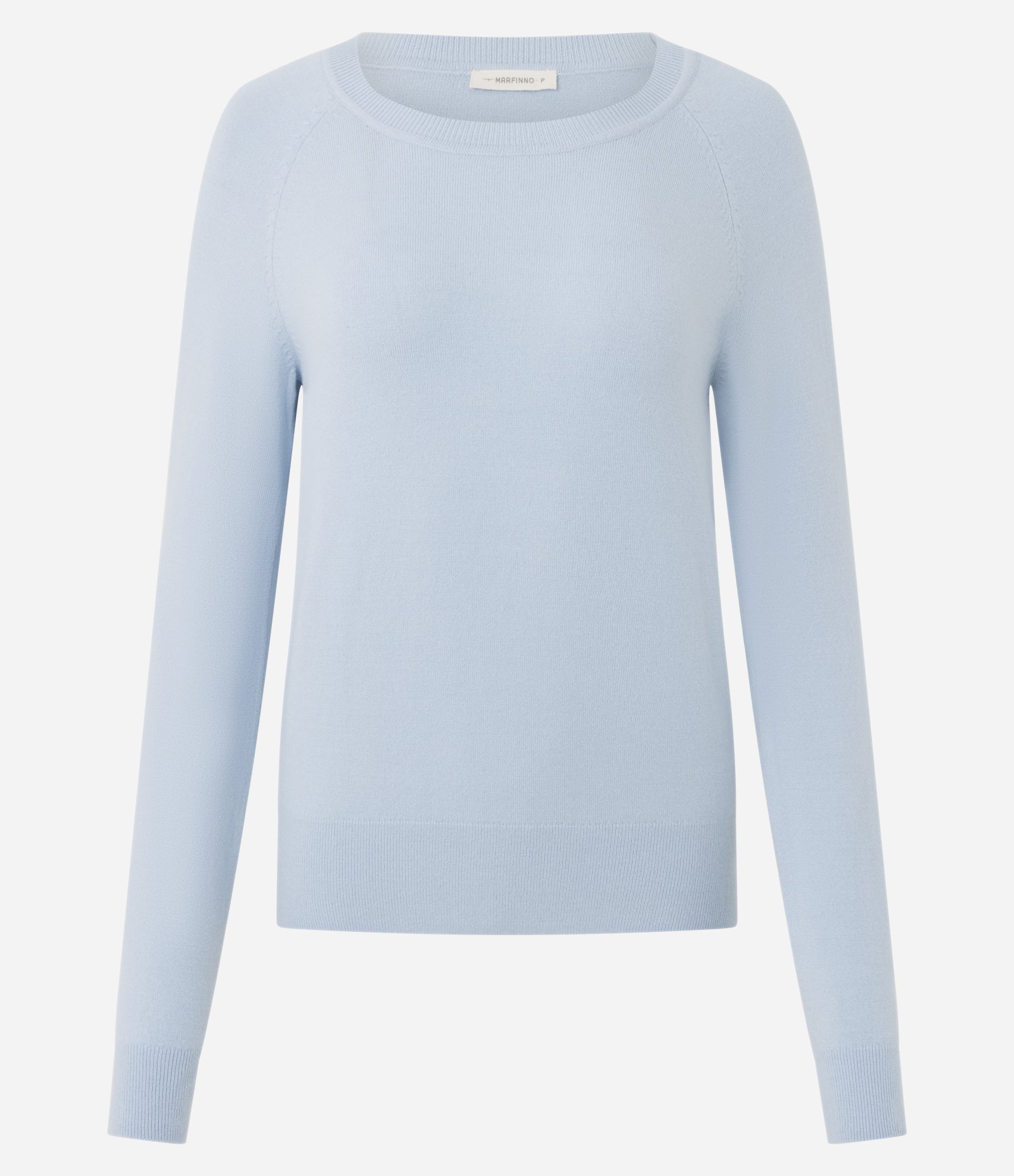 Suéter em Tricô com Gola Redonda Azul 5