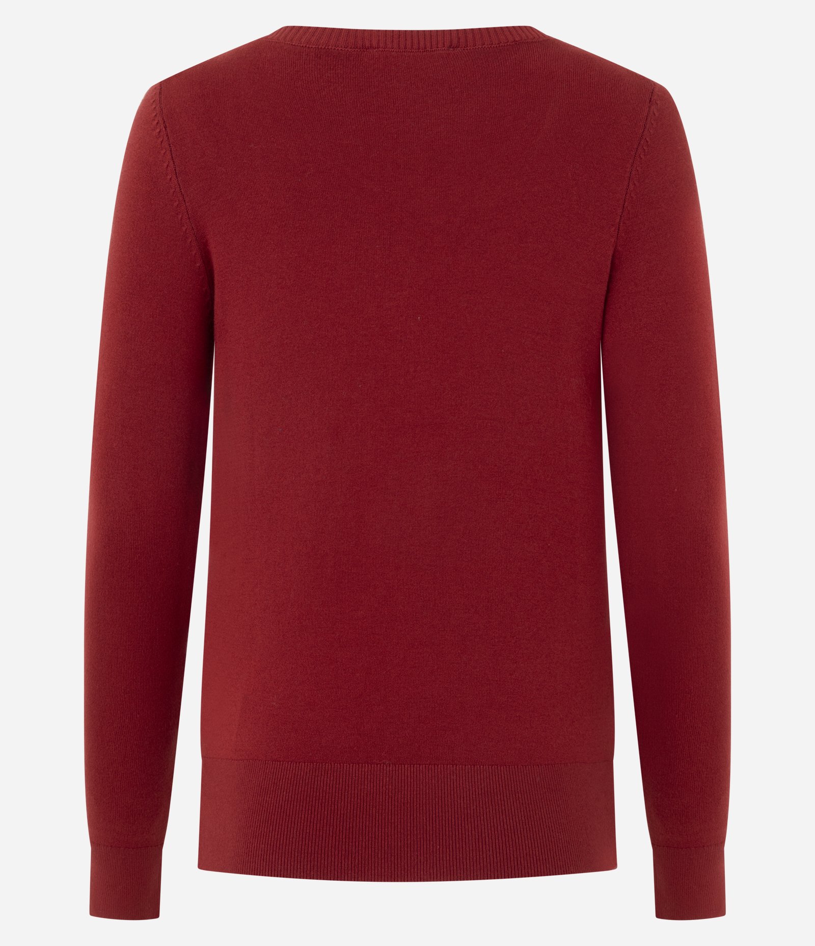 Blusa Básica em Tricô Leve com Decote V Vermelho 3