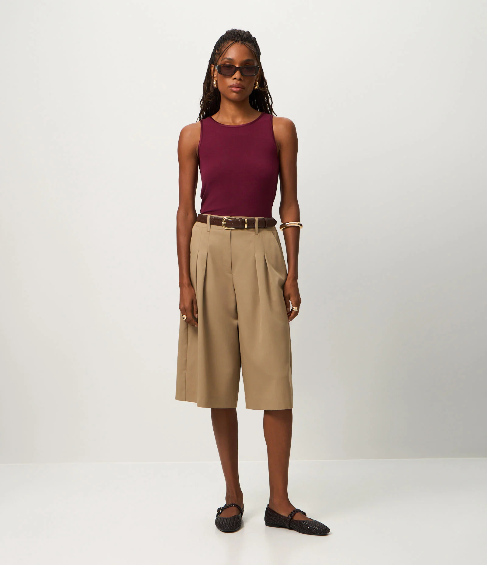 Blusa Básica em Viscose com Gola Redonda Bordô 2