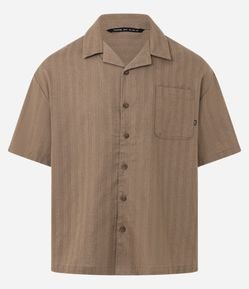 Camisa Boxy  em Cotton Dobby Texturizado
