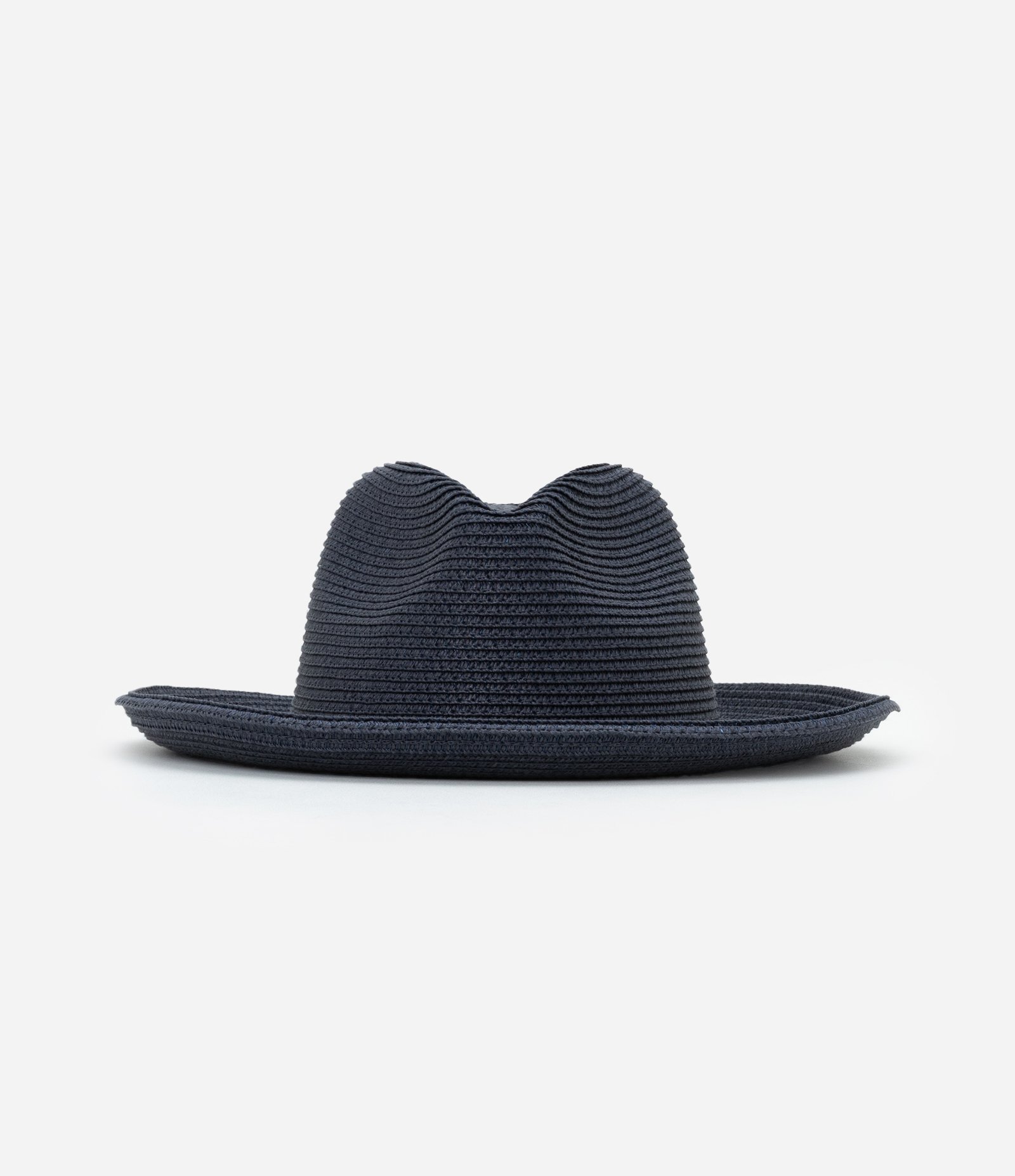 Chapéu Panamá de Palha com Corrente e Conchinhas Azul 2