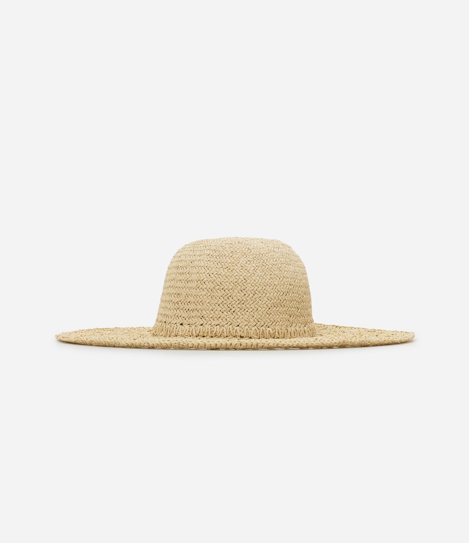 Chapéu de Palha com Trançado Aberto na Aba Bege 3