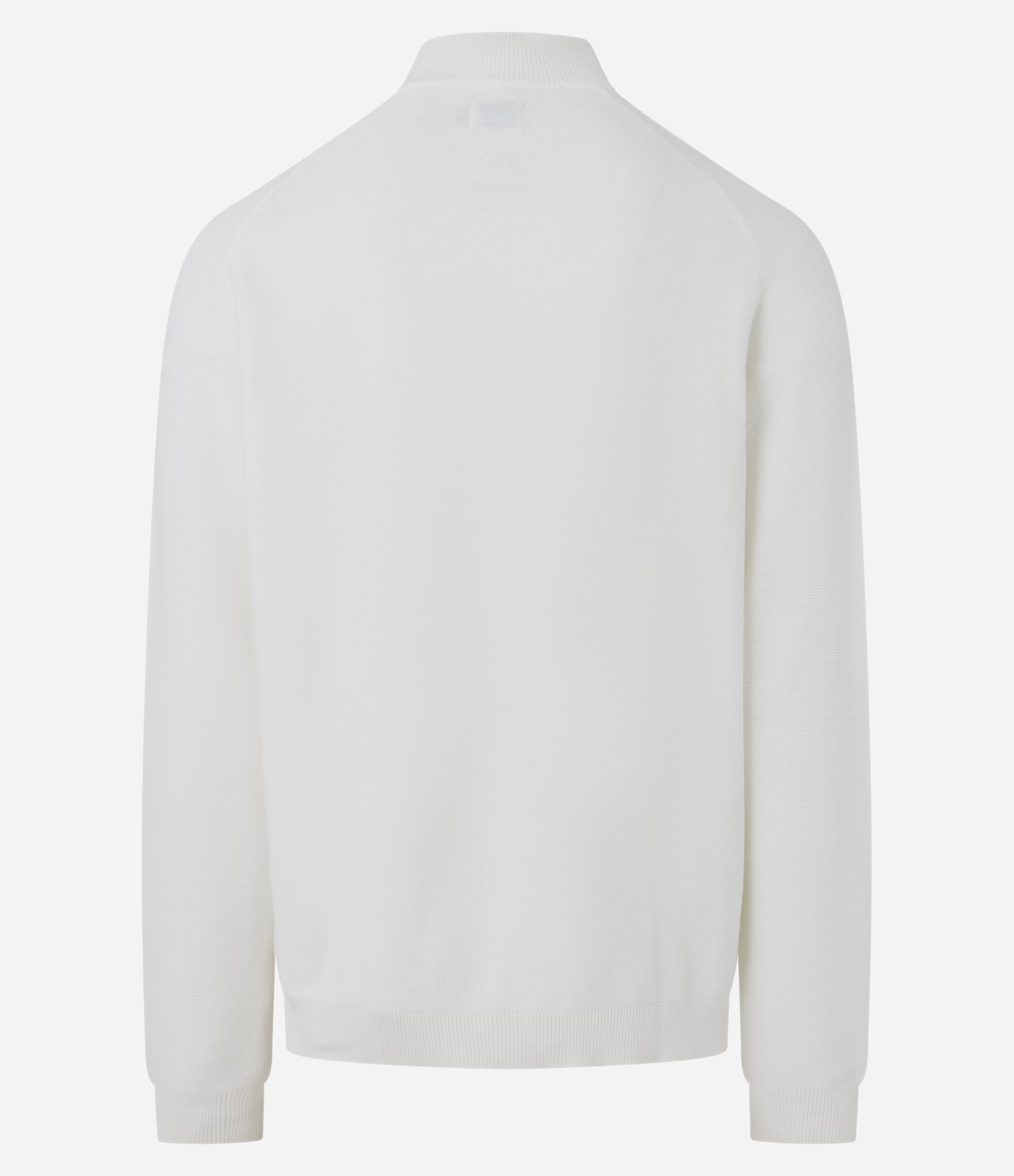 Blusão Aberto em Algodão com Zíper e Textura Branco 3