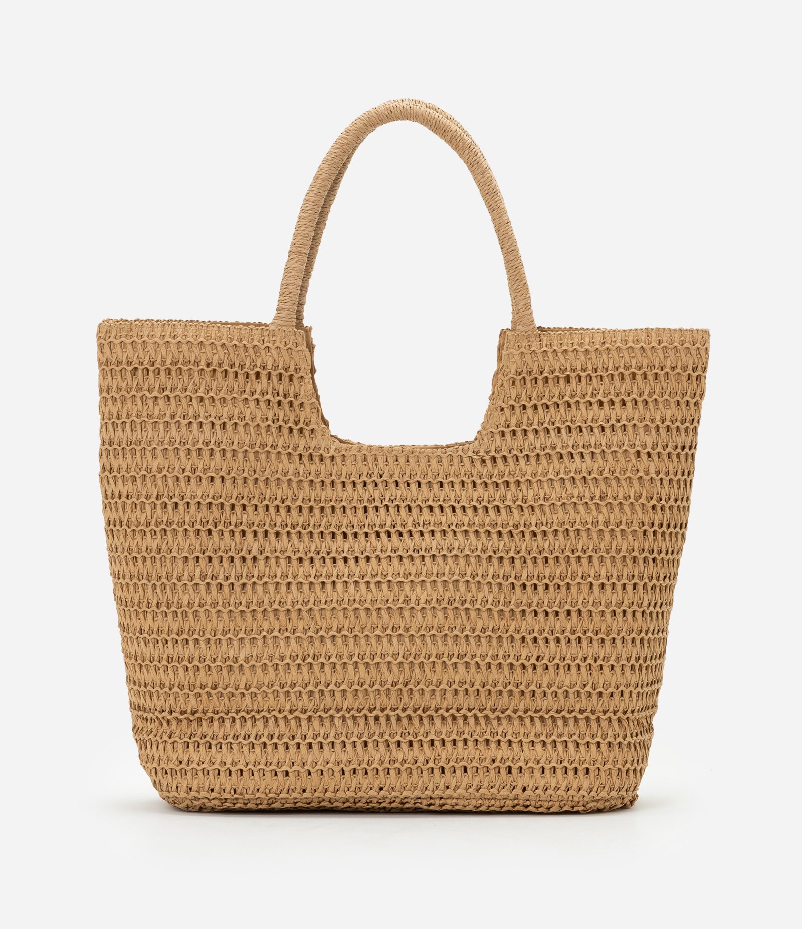 Bolsa de Praia em Palha com Bordado de Margaridas Bege 4