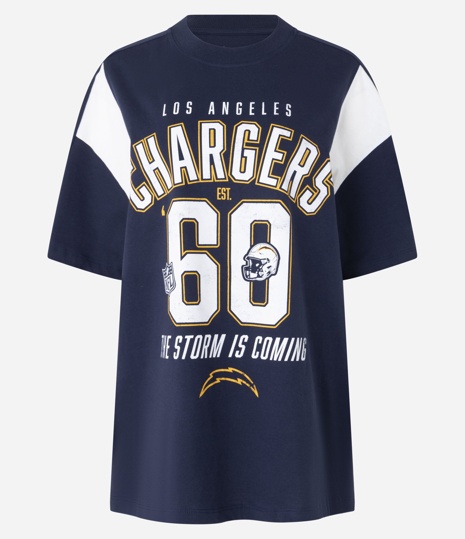 Camiseta Over Esportiva em Algodão com Estampa Chargers NFL Azul 4
