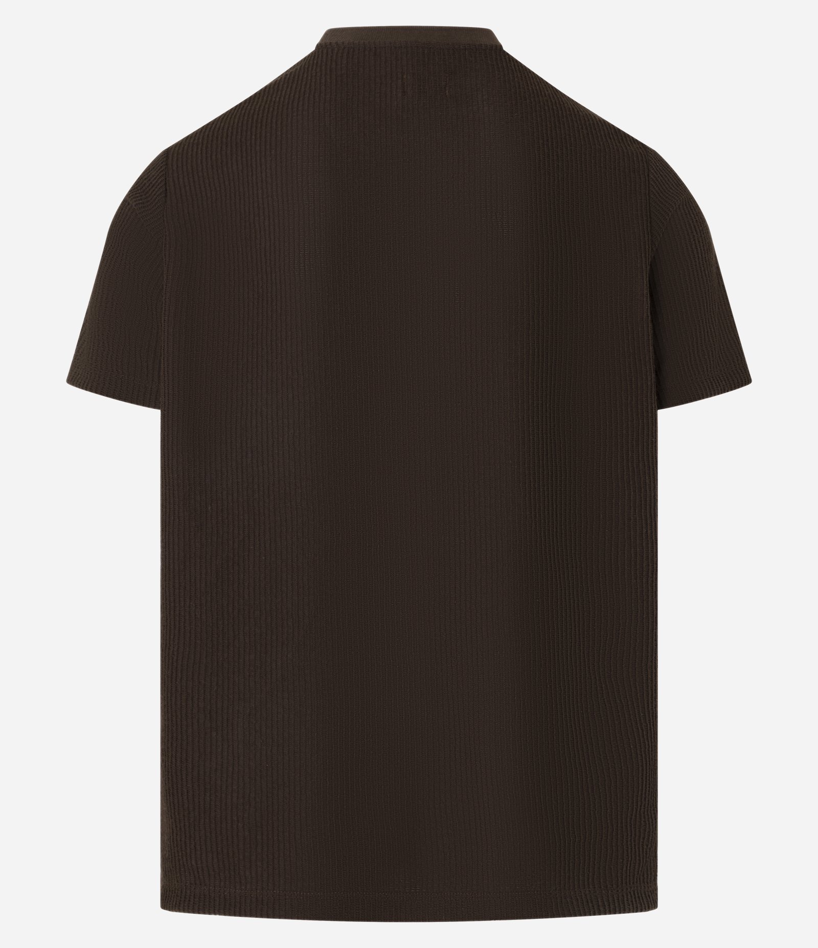 Camiseta T-shirt em Algodão Canelada Marrom 6