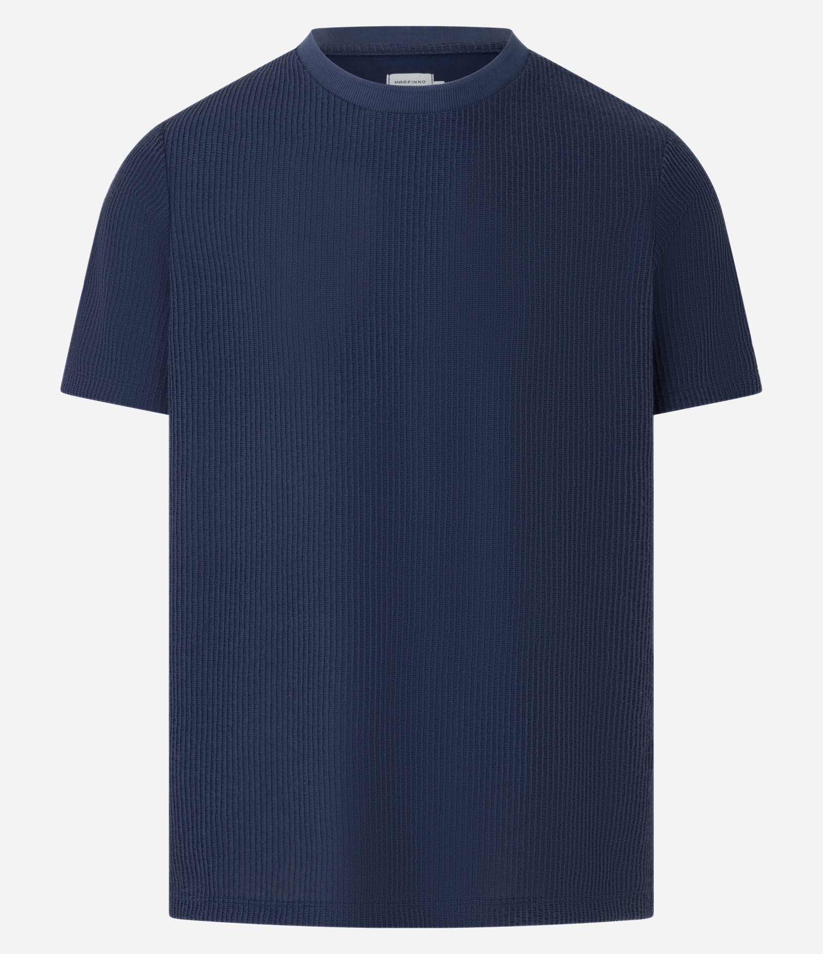 Camiseta T-shirt em Algodão Canelada Azul 5