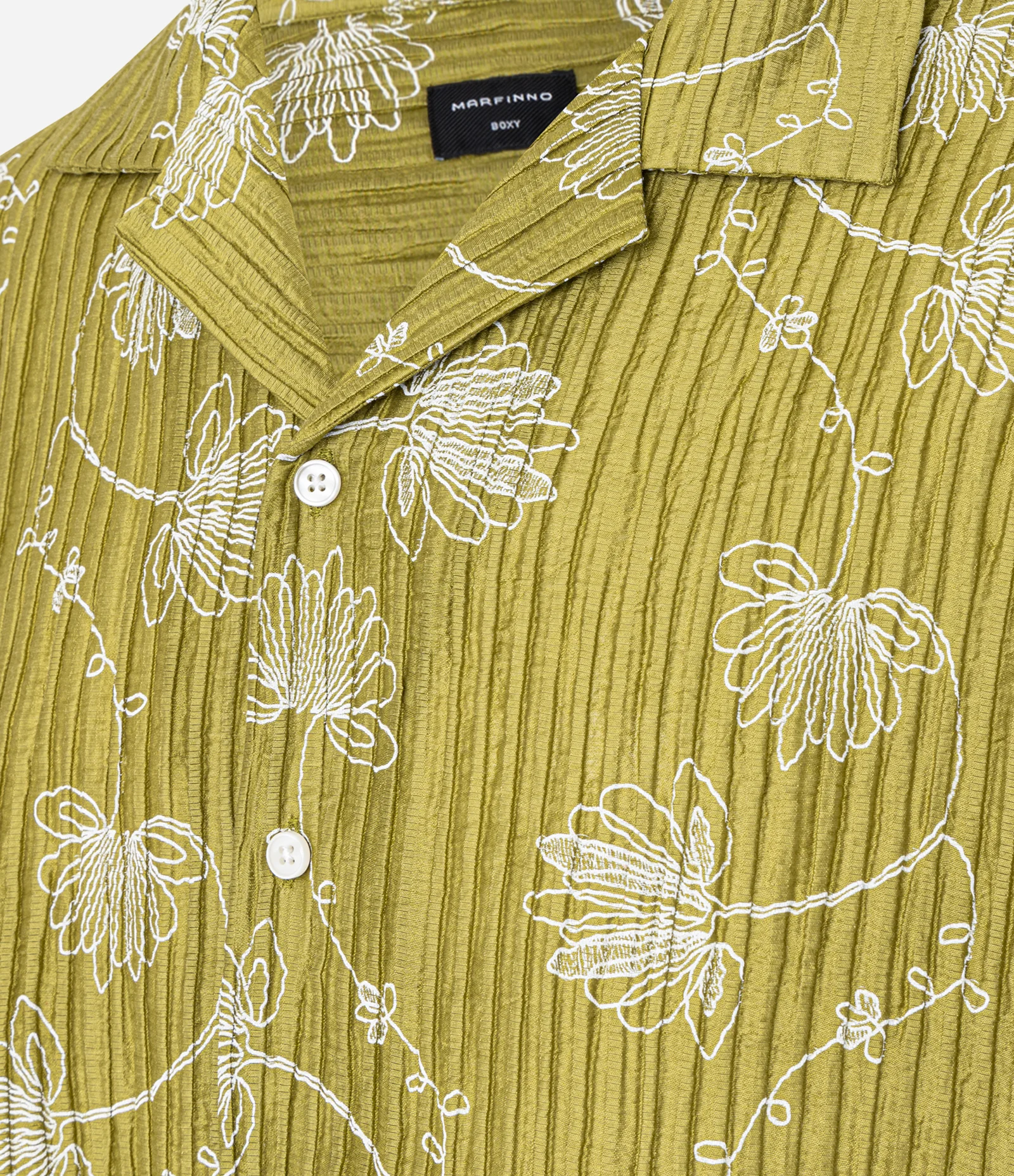 Camisa Boxy em Liocel com Textura e Estampa Floral Marrom 8