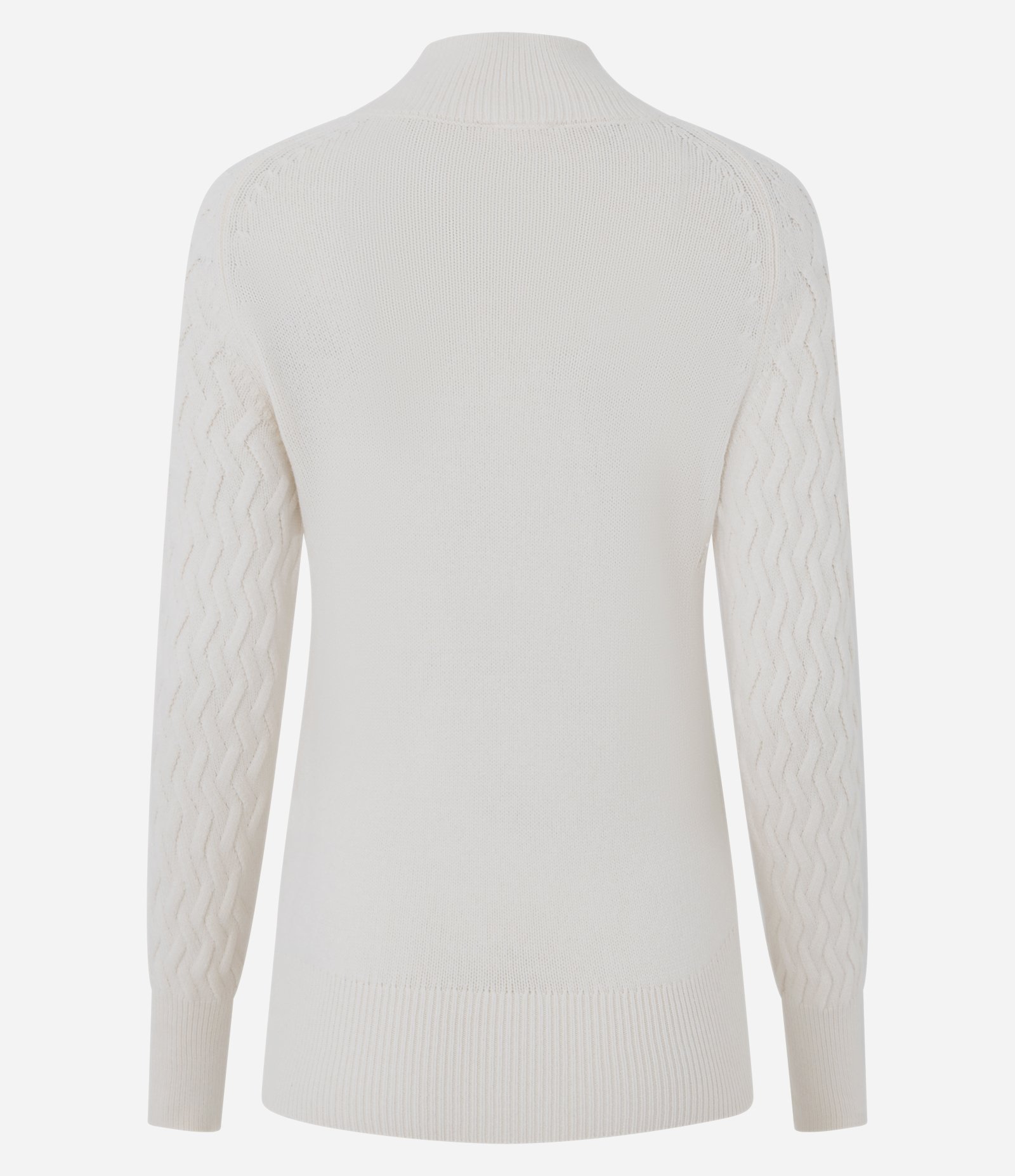 Suéter em Tricô com Textura Zig Zag Off White 7