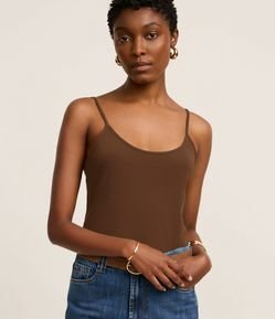 Blusa Básica de Alcinha em Algodão Peruano