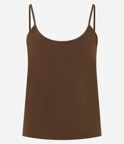 Blusa Básica de Alcinha em Algodão Peruano