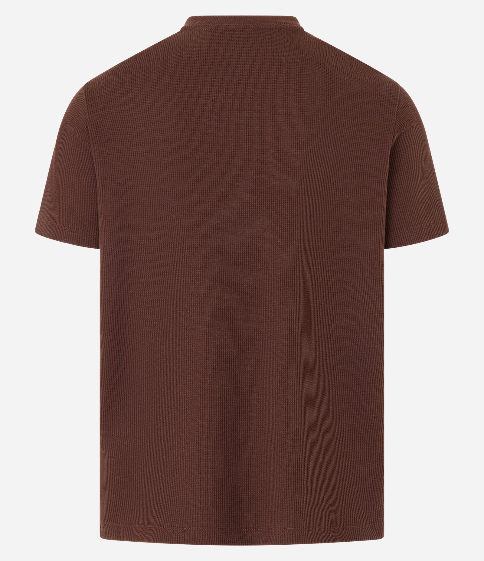 Camiseta Regular em Algodão com Textura Waffle Marrom 8