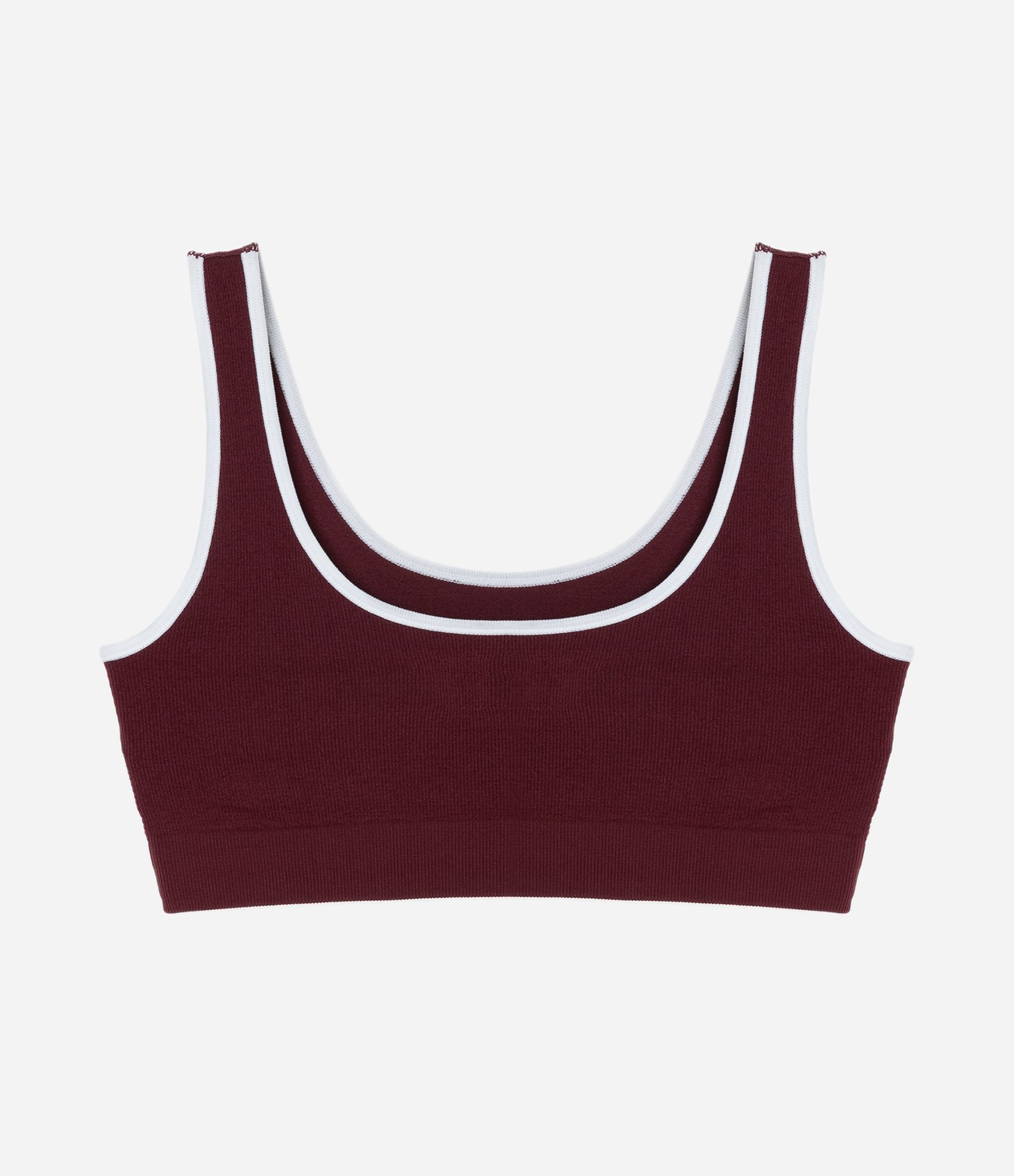 Sutiã Top Sem bojo e Aro com Textura Bordô 6