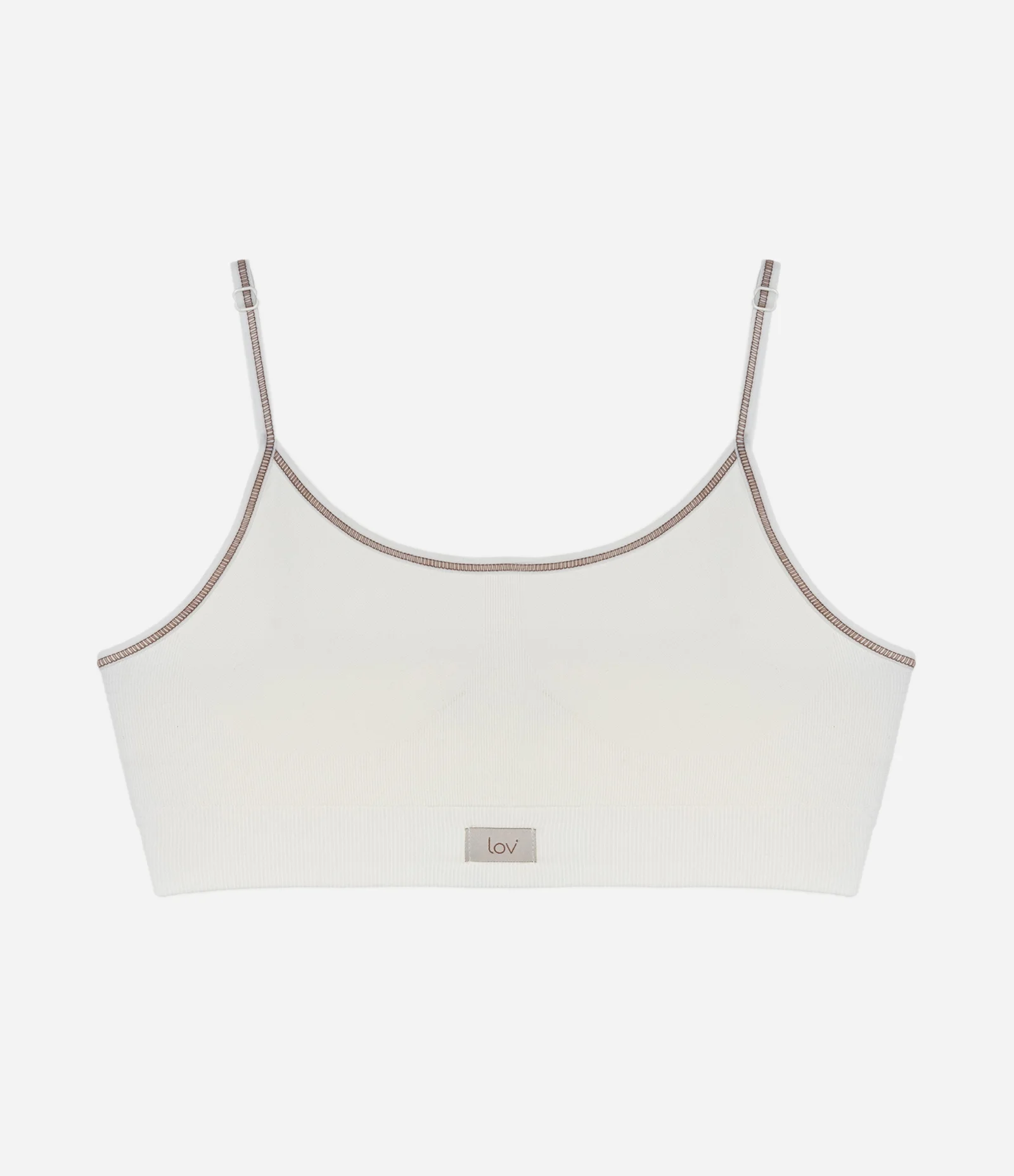 Sutiã Top em Poliamida sem Bojo com Detalhe Texturizado Branco 1